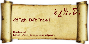 Ágh Dániel névjegykártya
