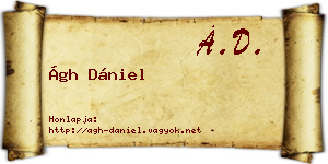 Ágh Dániel névjegykártya